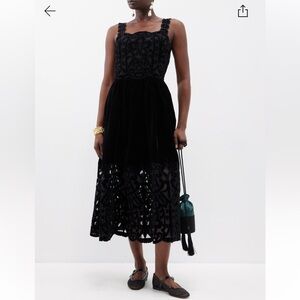 Sea New York size 16US women’s black velvet and floral appliqué  dress NWT!